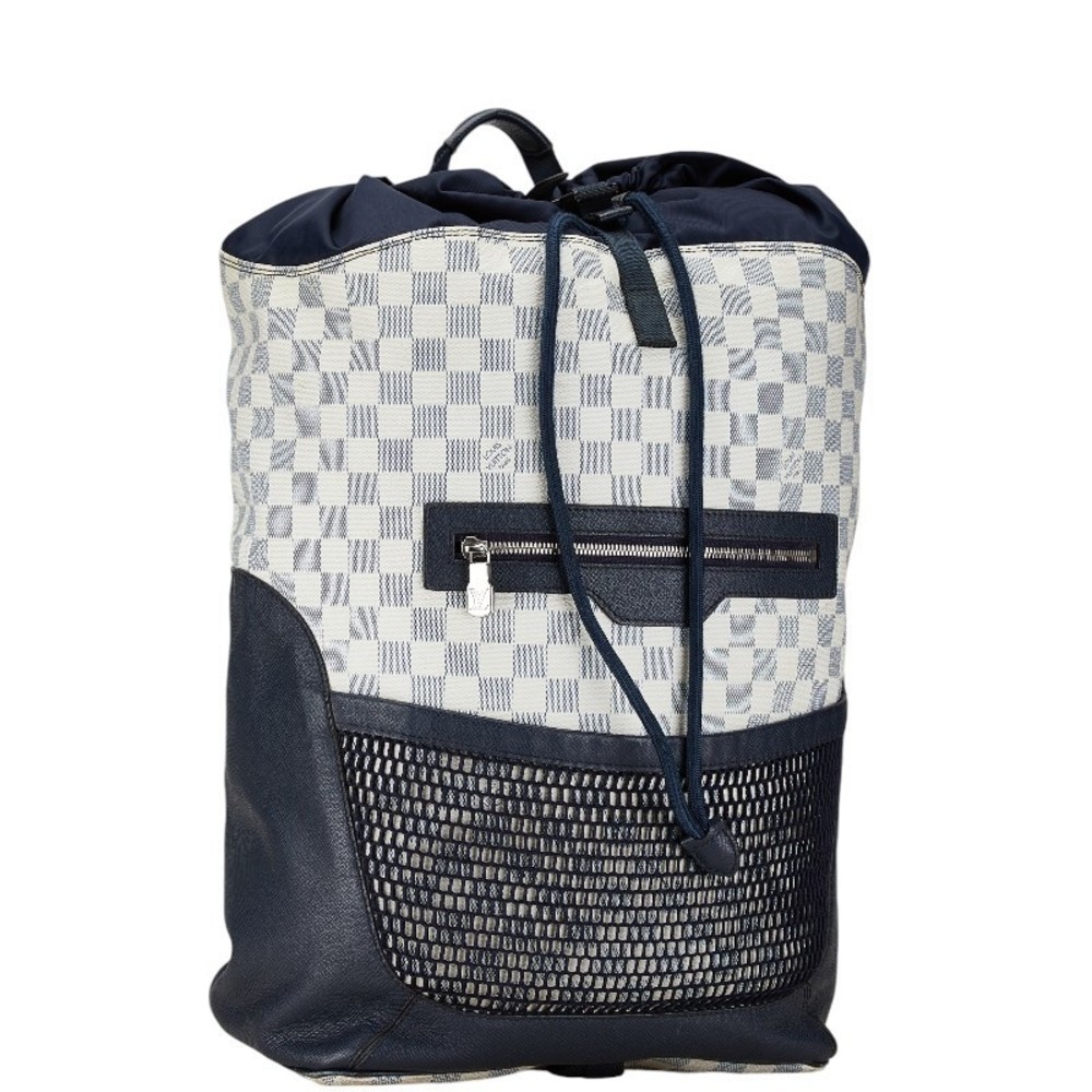 Louis Vuitton White Coast Blue Match Rucksack Point Damier